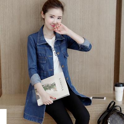 ÁO KHOÁC JEAN FORM DÀI WASH CÀO - NK357
